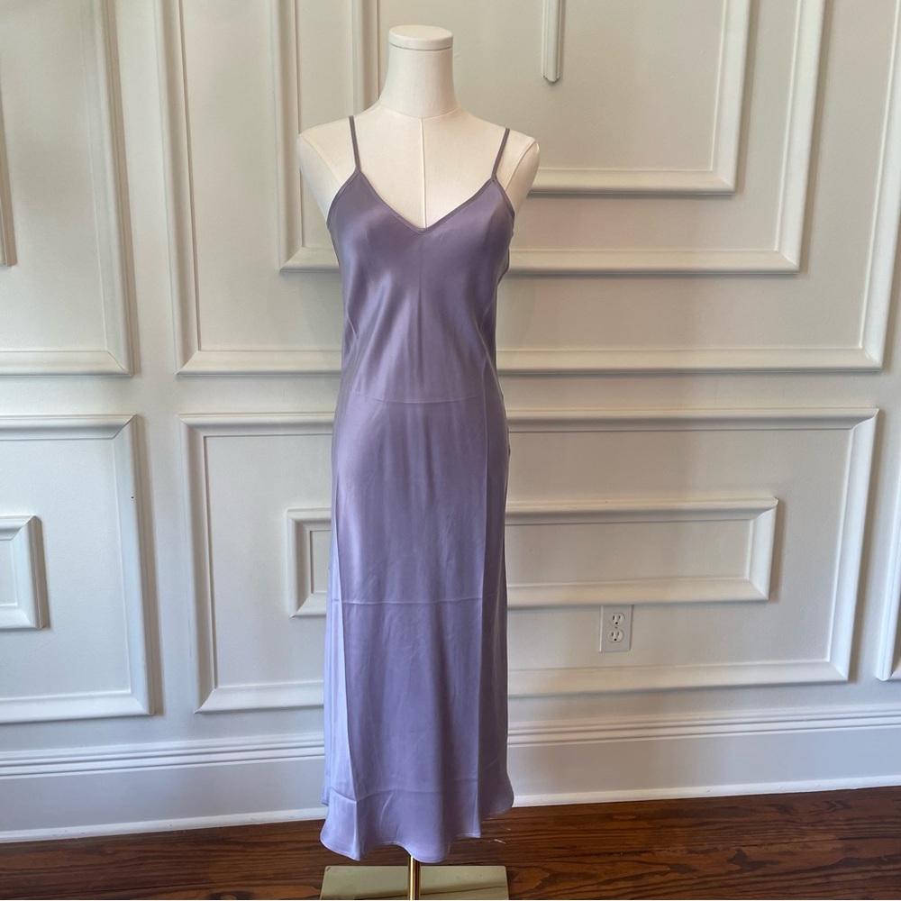 NWT Silk Laundry XS Lavender Slip Dress Midi elegant chic 90's style